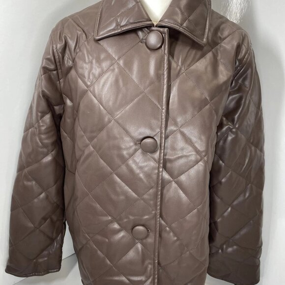 Banana Republic Vegan Faux Leather Quilted Jacket – Women’s Size S (NWT) - Picture 1 of 7